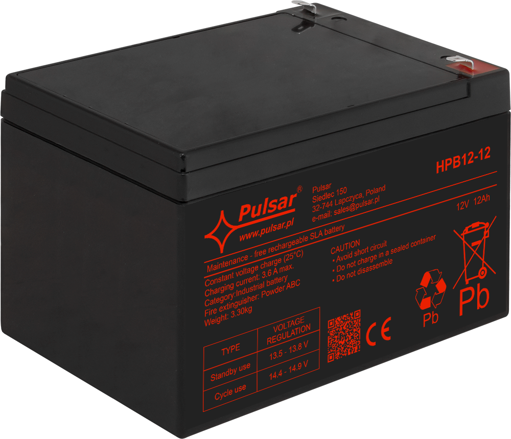 Akumulator 12Ah/12V HPB