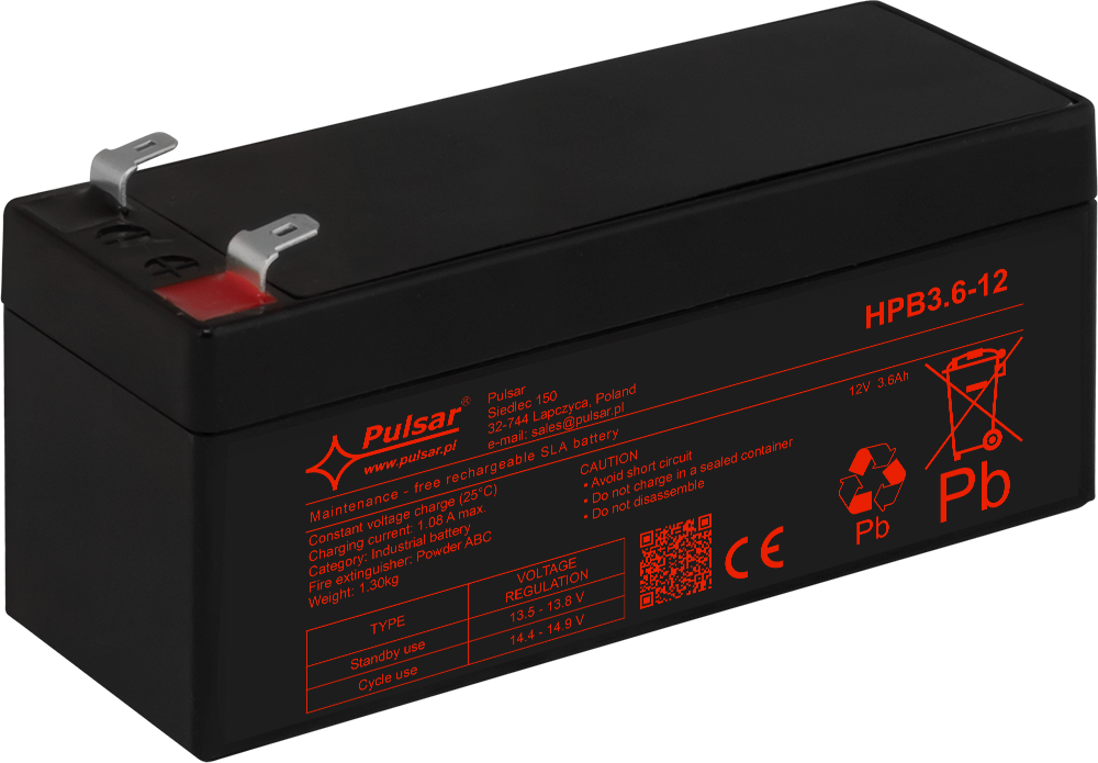 Akumulator 3.6Ah/12V HPB Pulsar