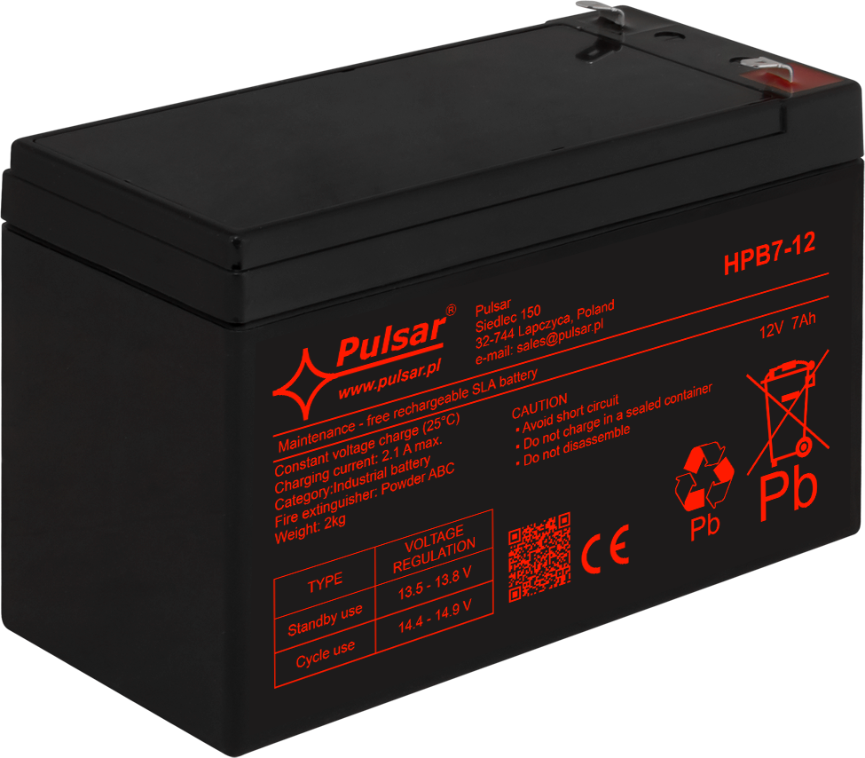 Akumulator 7Ah/12V HPB