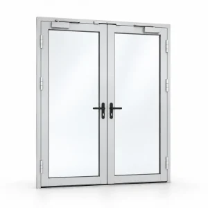 Drzwi aluminiowe przeciwpożarowe EIS30 dwuskrzydłowe