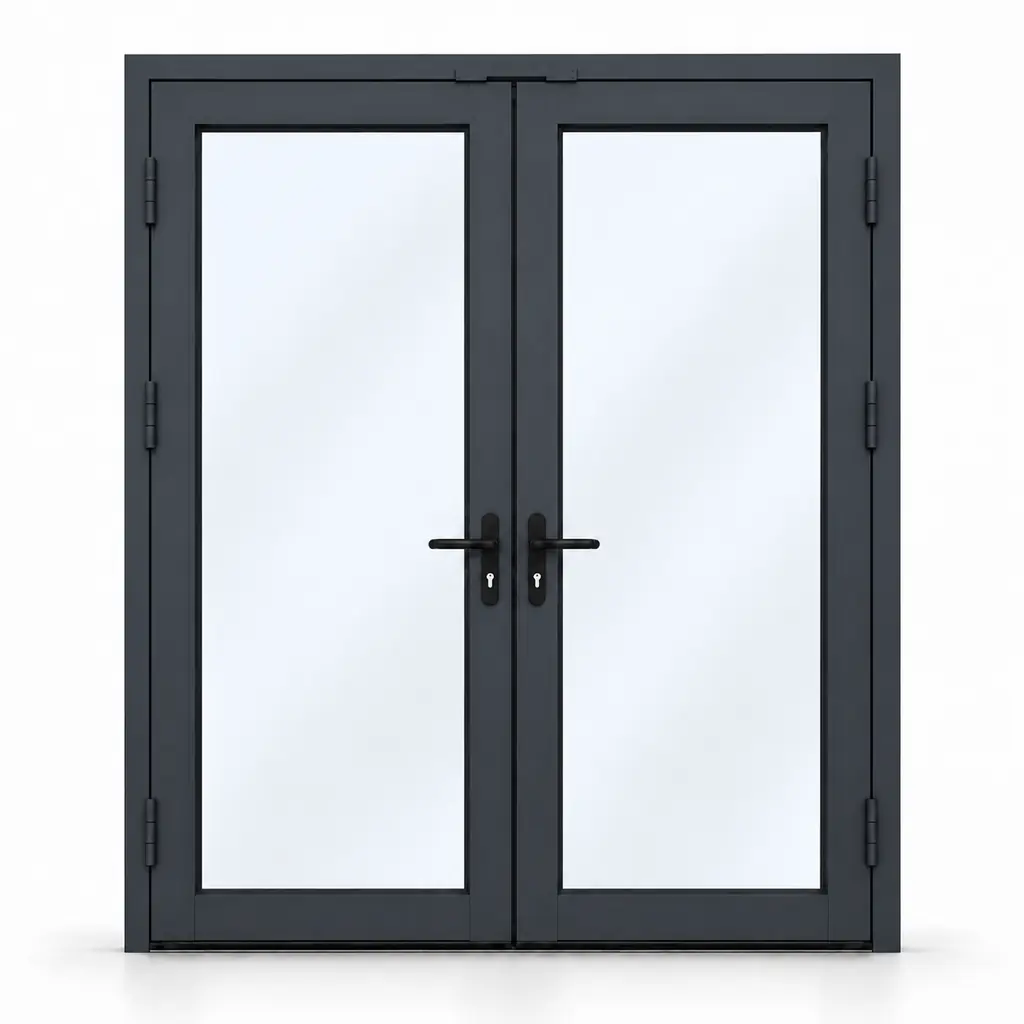 Drzwi aluminiowe przeciwpożarowe EIS60 dwuskrzydłowe