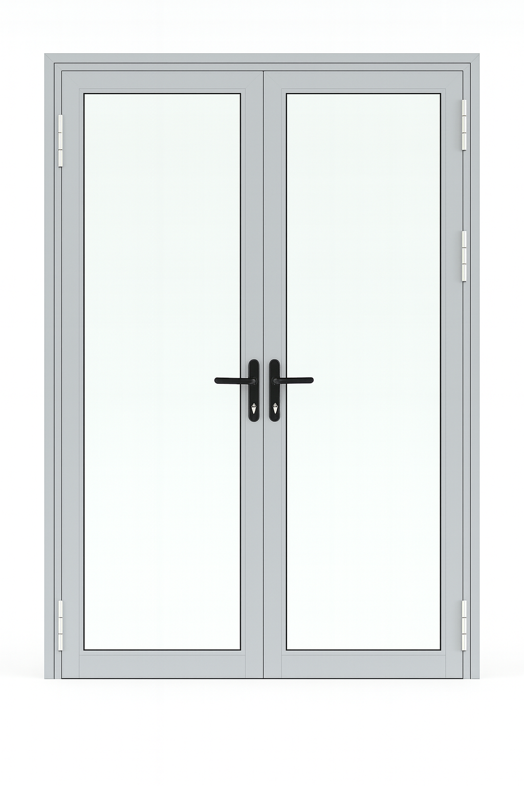 Drzwi aluminiowe przeciwpożarowe EI60 dwuskrzydłowe