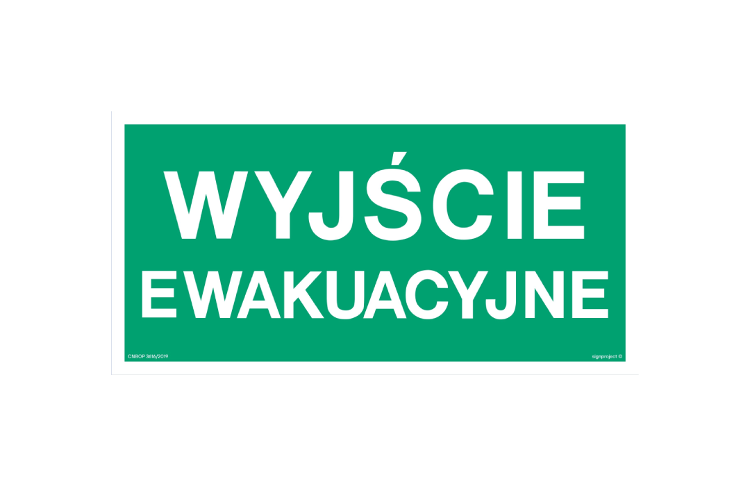 AA001 Wyjście ewakuacyjne