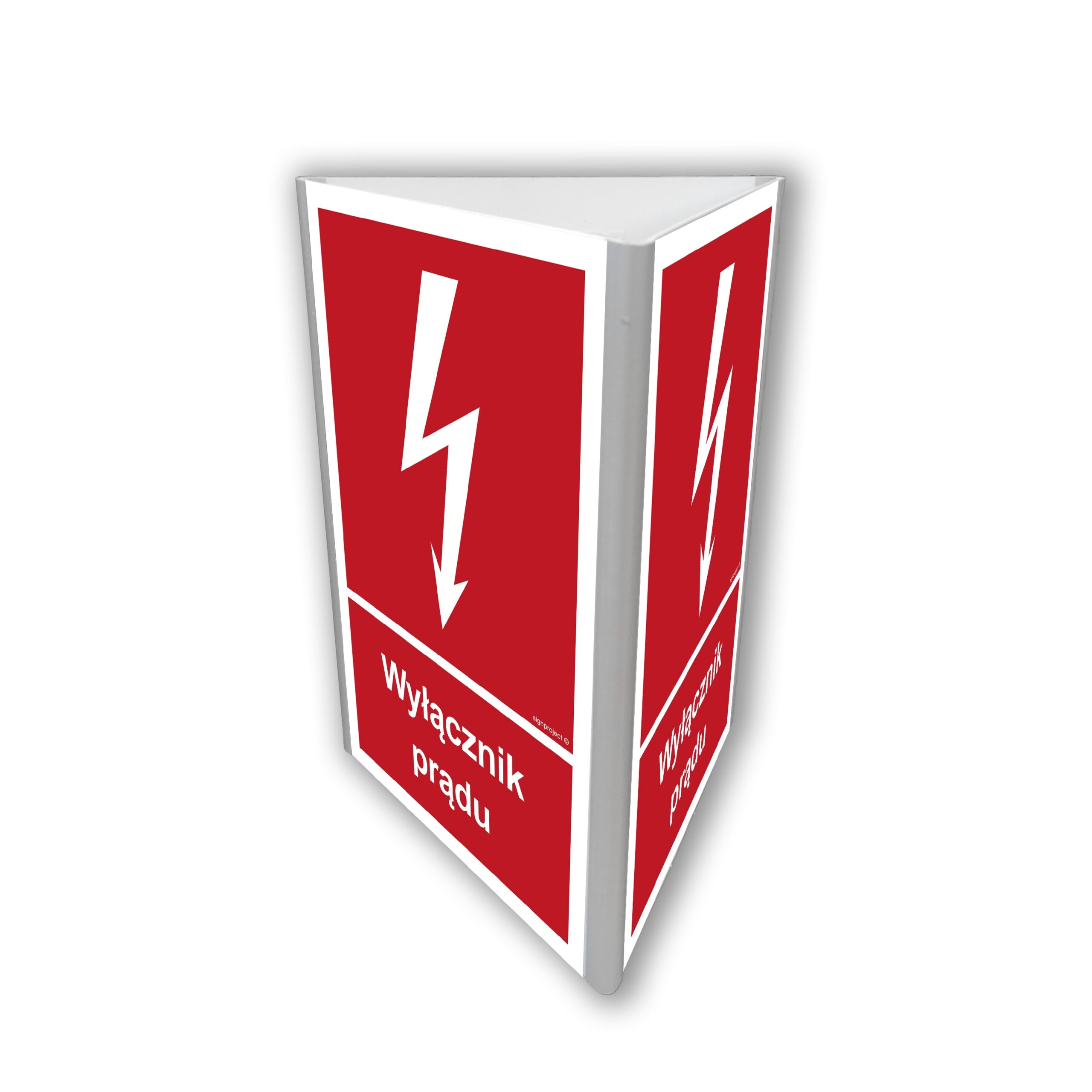 Znak wyłącznik prądu 3D dościenny BC807