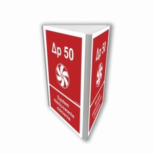 Znak system różnicowania ciśnienia 3D dościenny BC858