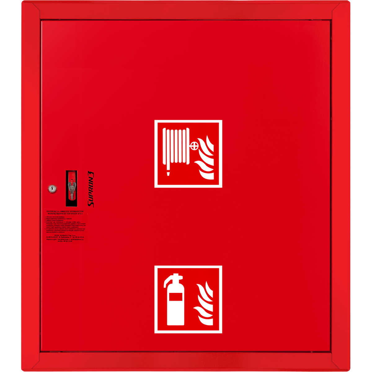 Szafka do hydrantu DN25 z miejscem na gaśnice